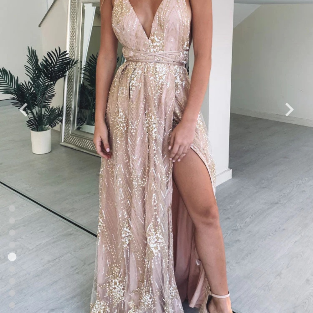 Prom Dress Gold - Picture 6 of 9
